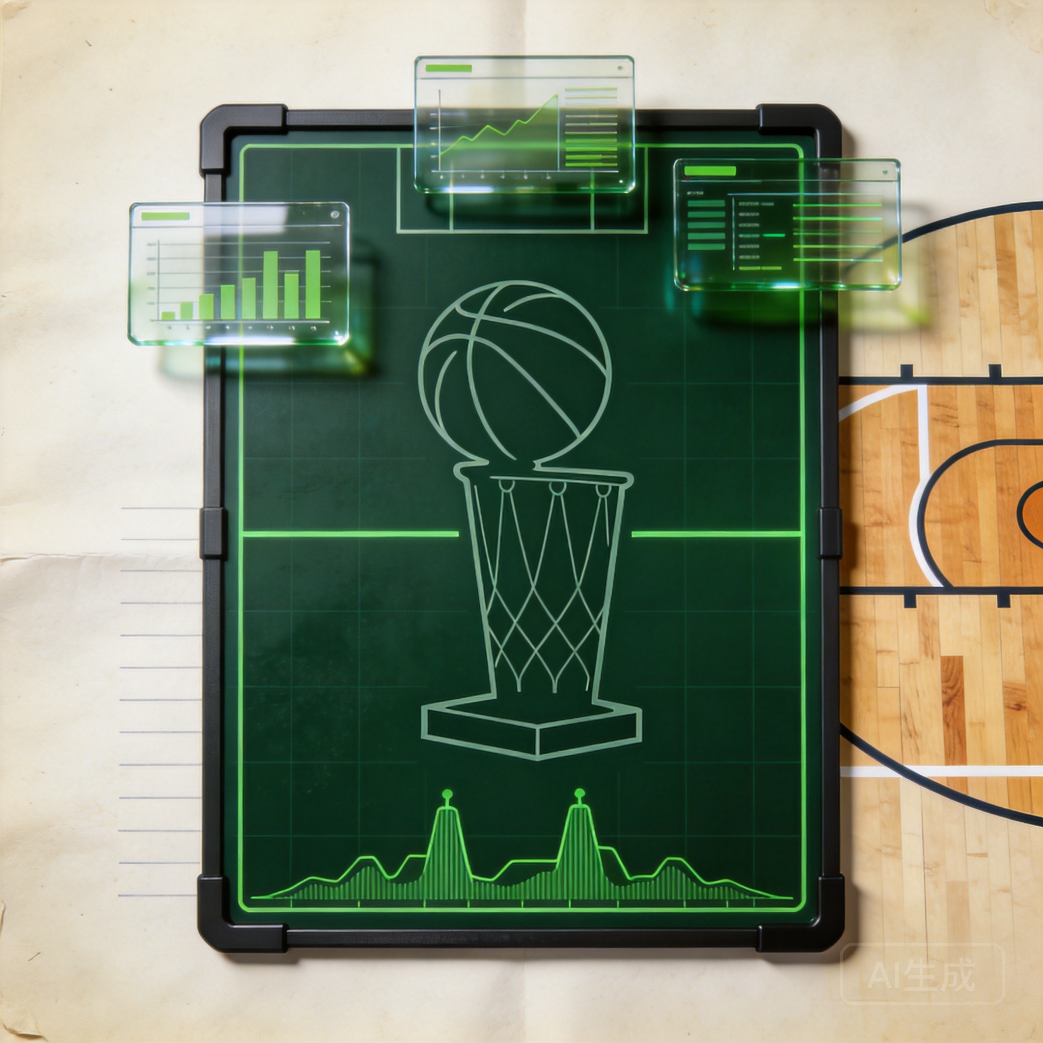 NBA总决赛得分榜主题插画